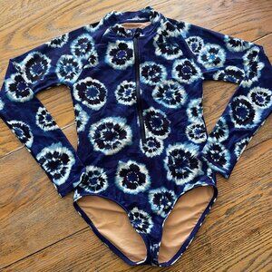 CREWCUTS tie dye print blue rash guard/exc condition/girls 10